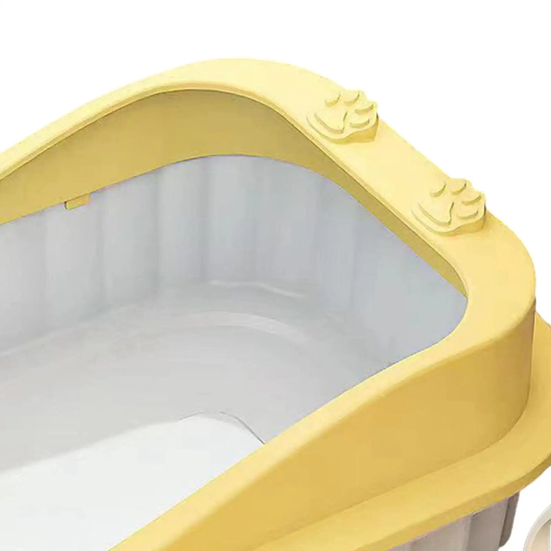 Cat Litter Box for Indoor Cats Cat Bedpan Cat Litter Toilet Easy to Clean Kitten Potty Toilet for Small Medium Large Cats