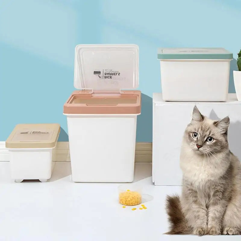 Pet Food Container With Silicone Sealing Lip Large Food Storage Container Dog Cat Bird And Other Pet Food Storage Bin Supplies