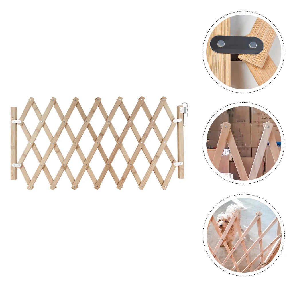 Pet Isolation Door Dog Fence Cage Playpen Indoor Small Dogs Baby Gate Enclosure Wooden Convenient Barrier Safety Child