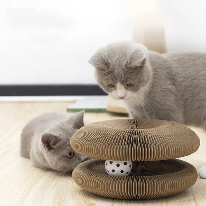 Wear-resistant non-shedding cat toy organ cat scratching board self-pleasure and boredom relief artifact rubber ball energy-cons