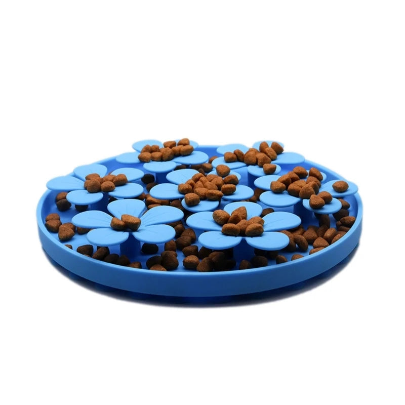 Pet Dog Snuffle Pad Silicone Slow Feeding Treat Pad Foraging Skill Slow Feeder No-Slip Puzzle Mat for Boredom Cats Dog