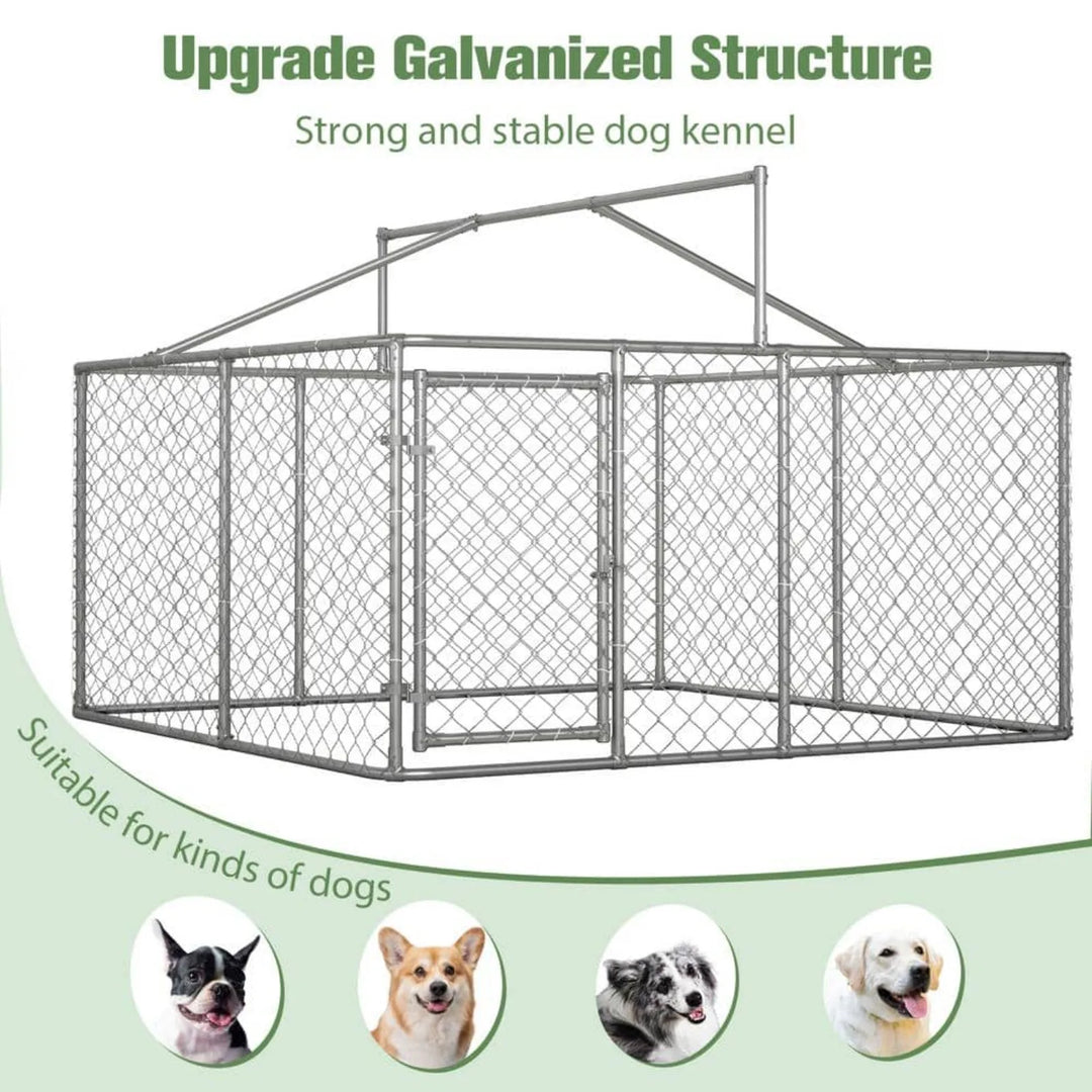 US 7.5 ft. x 7.5 ft. Outdoor Large Dog Kennel Heavy-Duty Pet Playpen Poultry Cage Dog Exercise Pen