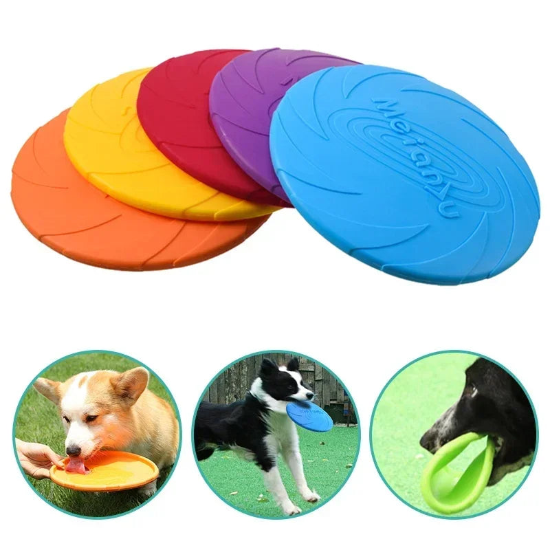 15/18/22cm Pet Dog Flying Disk Toy Silicone Outdoor Training Toy Interactive Anti-Chew Game Toy Pet Supplies jouet pour chien