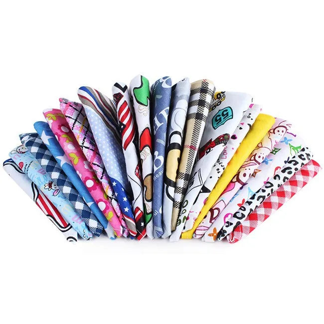 80pcs Dog Bandana Cotton Adjustable Pet Dog Bibs Scarf Small-Middle-Large Dog Bandanas Collar Pet Supplies Dog Accessories