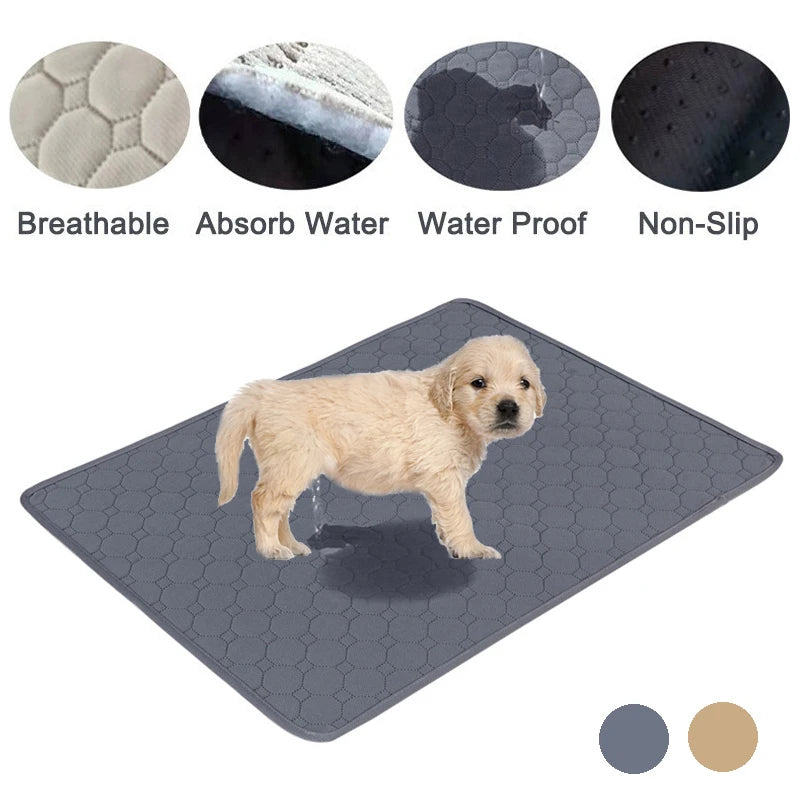 Absorbent Washable Dog Pee Pad Reusable Dogs Urine Mat Waterproof Puppy Training Diaper Mat for Car Seat Floor Sofa Pet Supplies