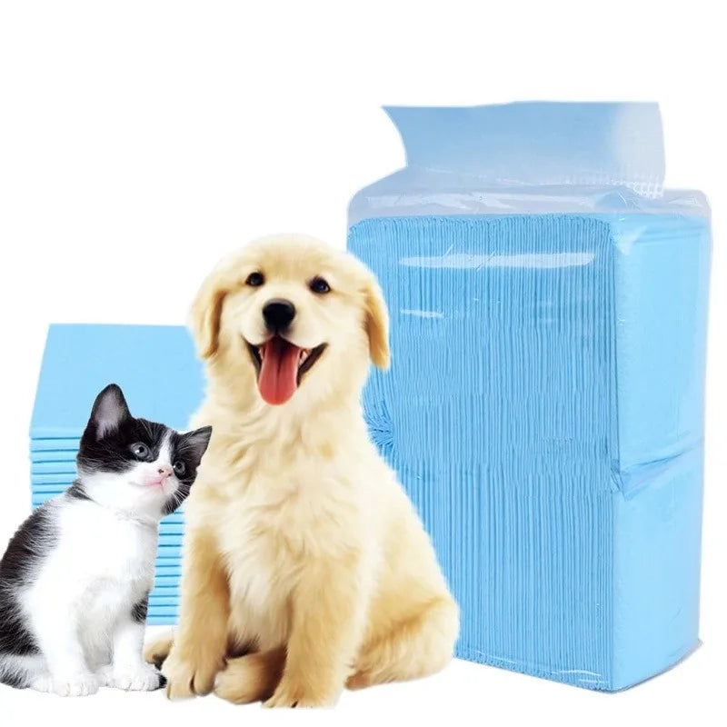 100Pcs Super Absorbent Pet Diaper Dog Training Pee Pads Disposable Healthy Nappy Mat For Cats Dog Diapers Quick-dry Surface Mat