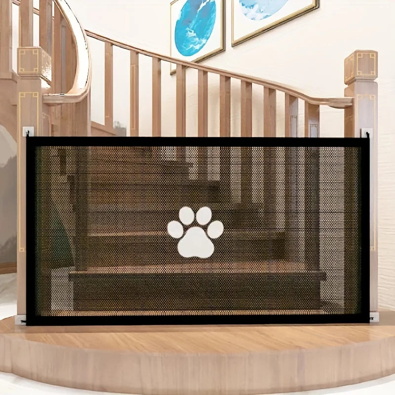 Pet Dog Barrier Fences With 4Pcs Hook Pet Isolated Network Stairs Gate New Folding Breathable Mesh Playpen For Dog Safety Fence