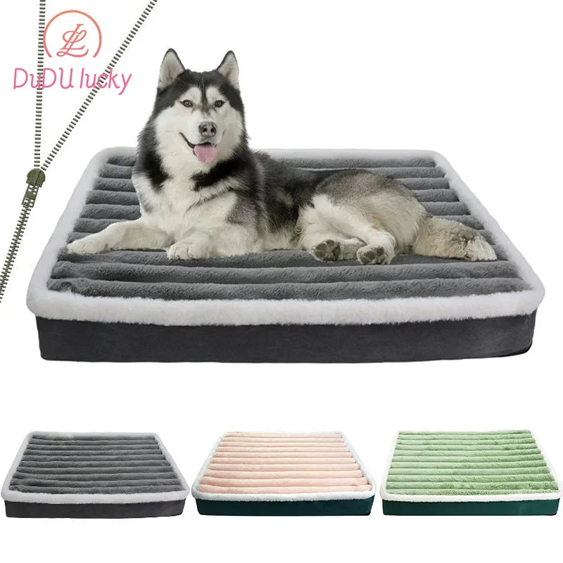 Dog Mattress with Zipper, Removable Pet Mattress, Puppy Sleeping Pad, Washable Pet Pad for Small and Medium Pets