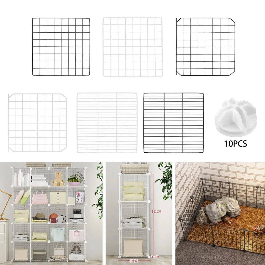 Pet Playpen Panel Cage Iron Expandable Puppy Fence Rabbit Yard indoor