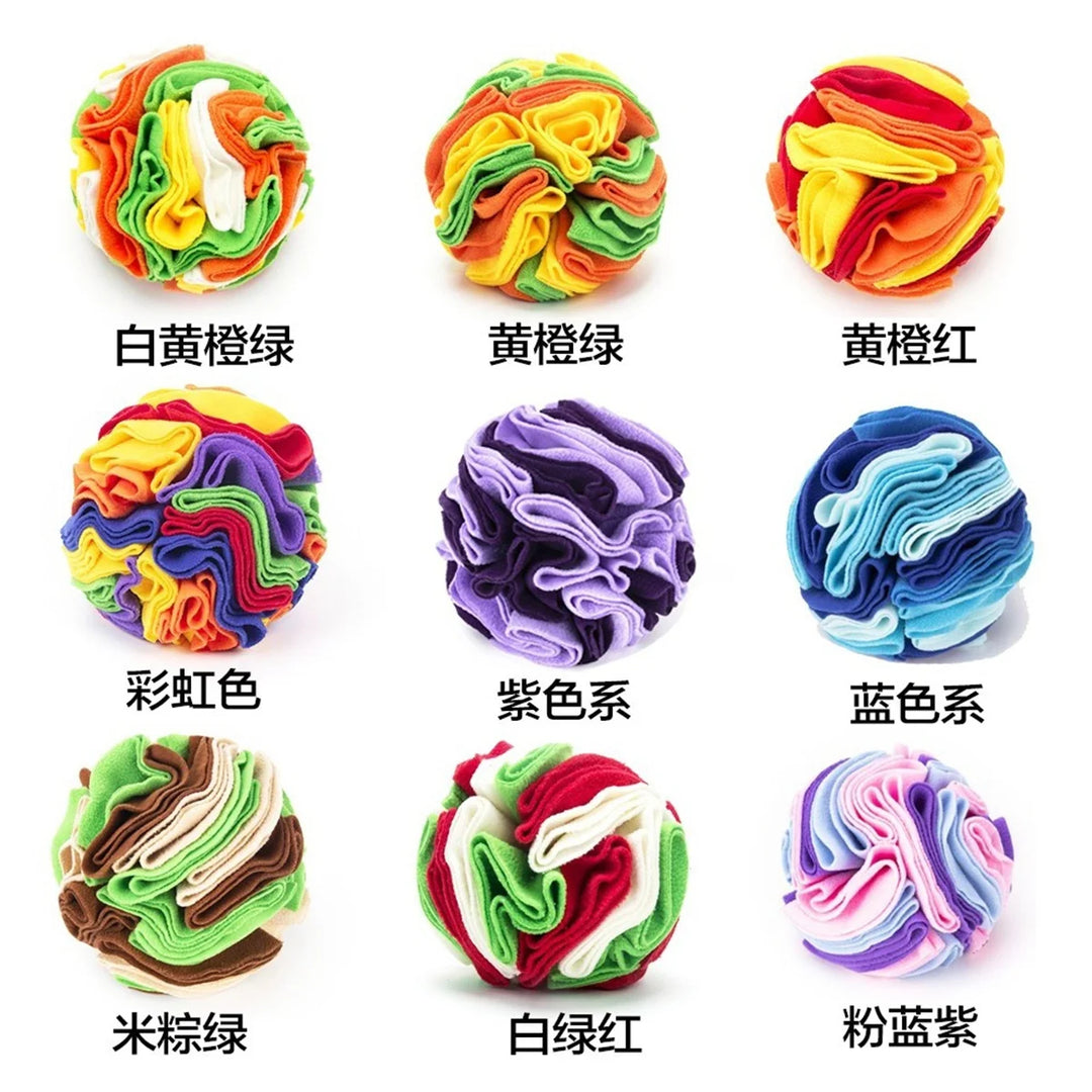 Dog Sniffing Ball Puzzle Toys Increase IQ Slow Dispensing Feeder Foldable Dog Nose Sniff Toy Pet Training Games Intelligence Toy