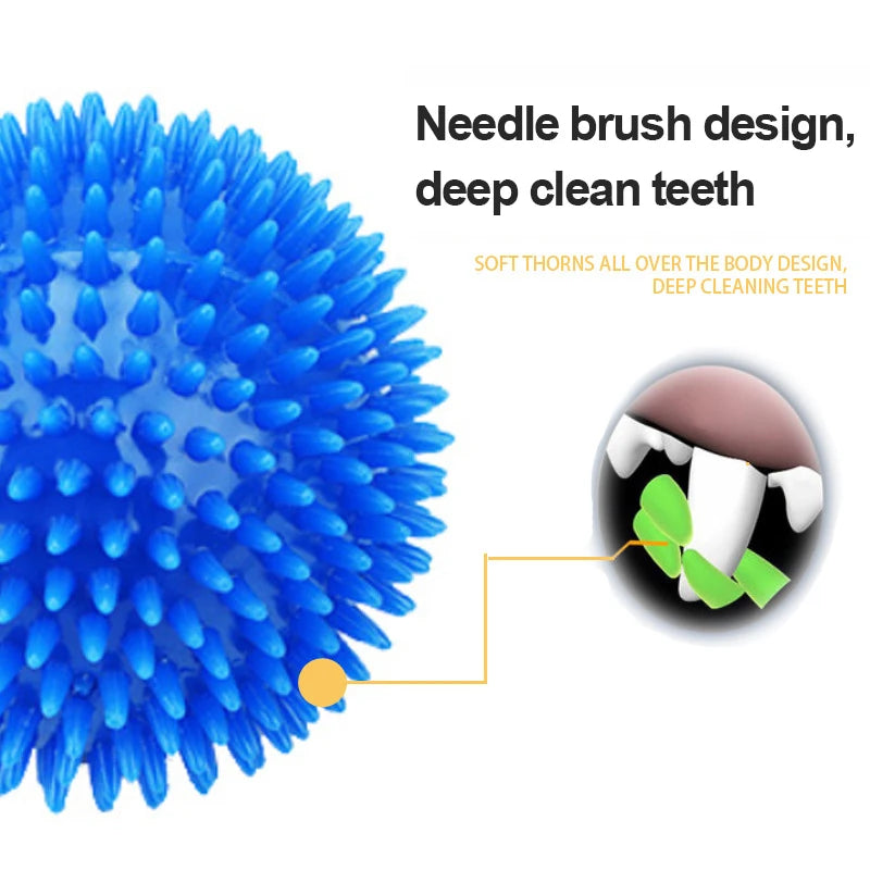 3Pcs Dogs phonation Chew Spiky molar  Ball Soft TPR Squeaky Ball Toys Floatable Pool Toy Toss Fetch for Small and Medium Dogs