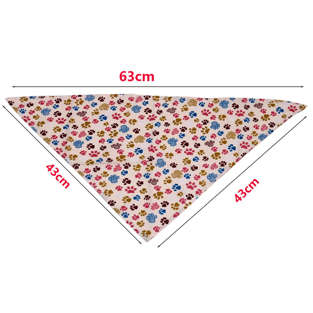 80pcs Dog Bandana Cotton Adjustable Pet Dog Bibs Scarf Small-Middle-Large Dog Bandanas Collar Pet Supplies Dog Accessories