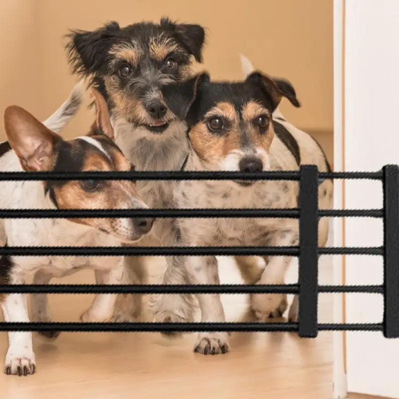 Retractable Dog Gate Extra Wide Dog Gate For Doorways Stairs Hallways Indoor Easy Installation Metal Pet Gates For Puppies