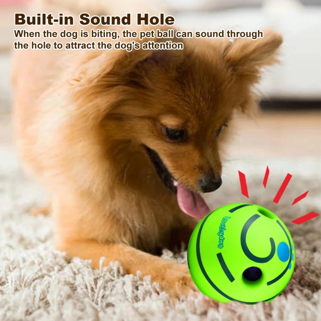 Ball Interactive Dog Toy Fun Giggle Sounds Ball Puppy Chew Toy Wobble Wag Giggle BallDog Play Ball Training Sport Pet Toys