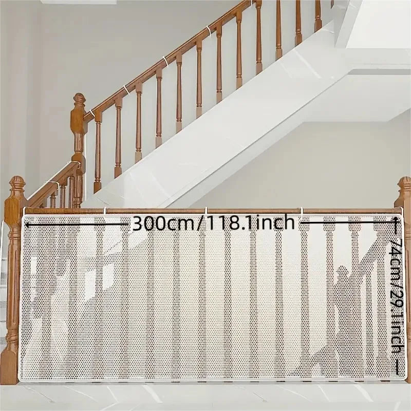 1/2Pcs Pet Fence Dog Fence Retractable 3m Thickened Stair Guard Children's Stair Safety Net Baby Fence Pet Fence Safety Net