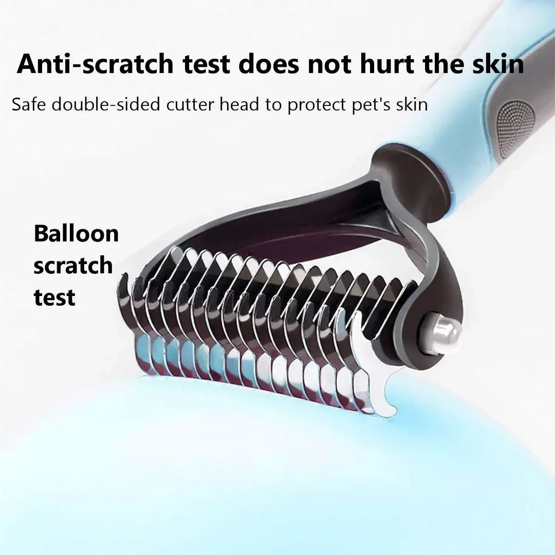 Pet Grooming Brush 11/16 teeth Double Sided Shedding and Dematting Undercoat Rake Comb for Dogs and Cats Pet Grooming Tool