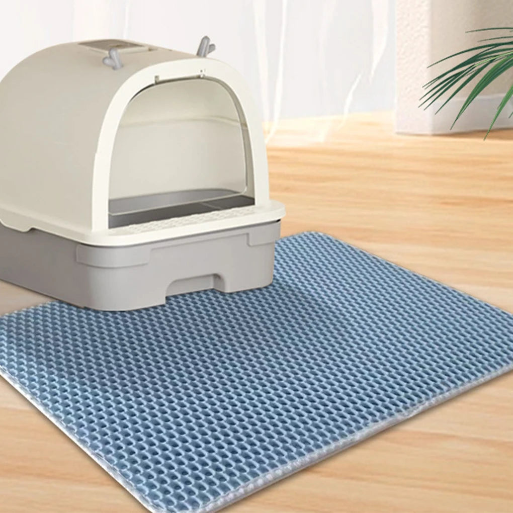 Healthy And Hygienic Solution Must-have Pet Cat Litter Mat Easy To Clean Double Layer Cat Litter Mat