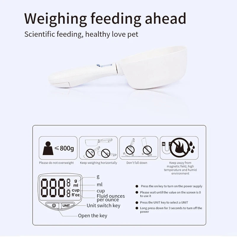 Xiaomi Electronic Measuring Tool Dog And Cat Feeding Bowl Measuring Spoon Pet Food Scale Digital Display Weighing Spoon Tools