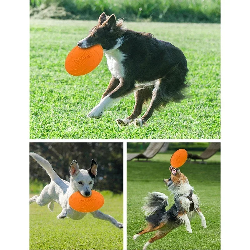 15/18/22cm Pet Dog Flying Disk Toy Silicone Outdoor Training Toy Interactive Anti-Chew Game Toy Pet Supplies jouet pour chien