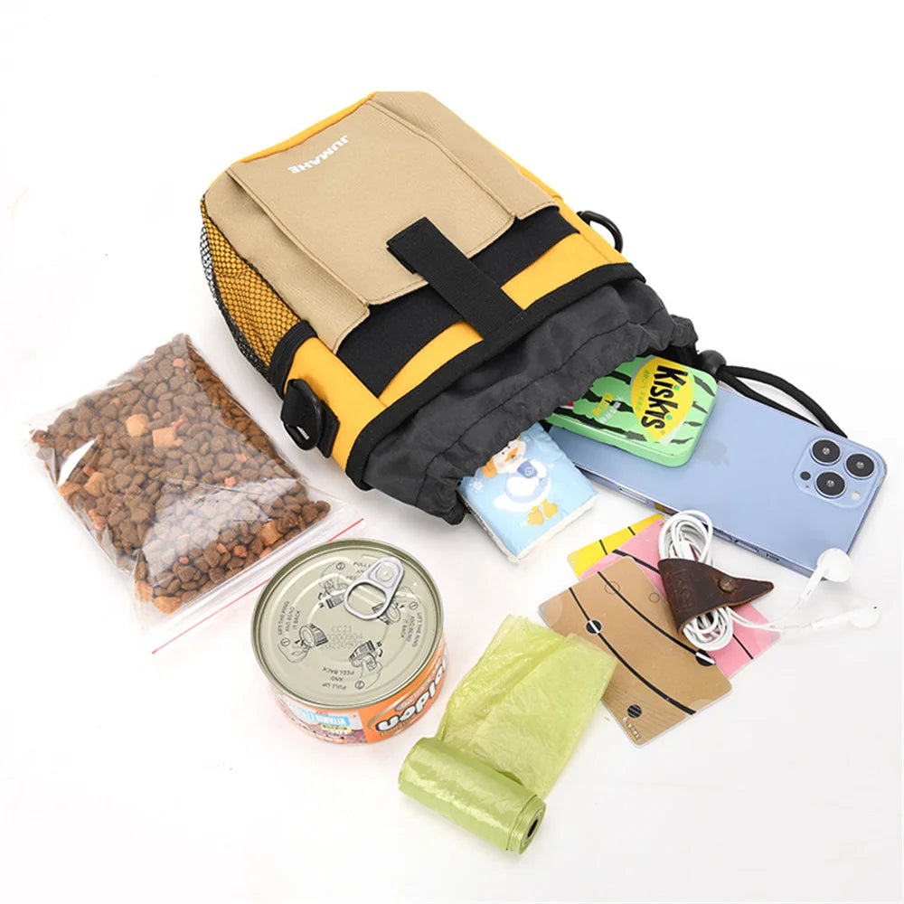 Fashion Pet Training Shoulder Bag Dog Snack Pocket Portable Pet Poop Pouch Outdoor Storage Supplies Large Capacity