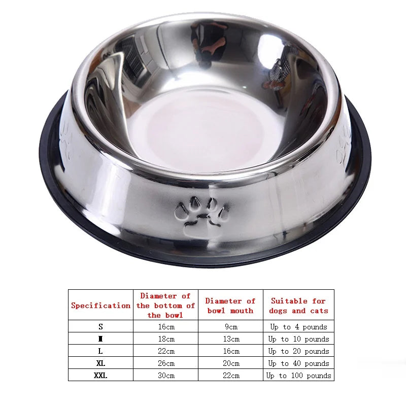 Stainless Steel Dog Bowl Anti-Gulping Slow Feeder Safe Washable Pet Food Water Bowl Small Medium Large Dog Slow Eating