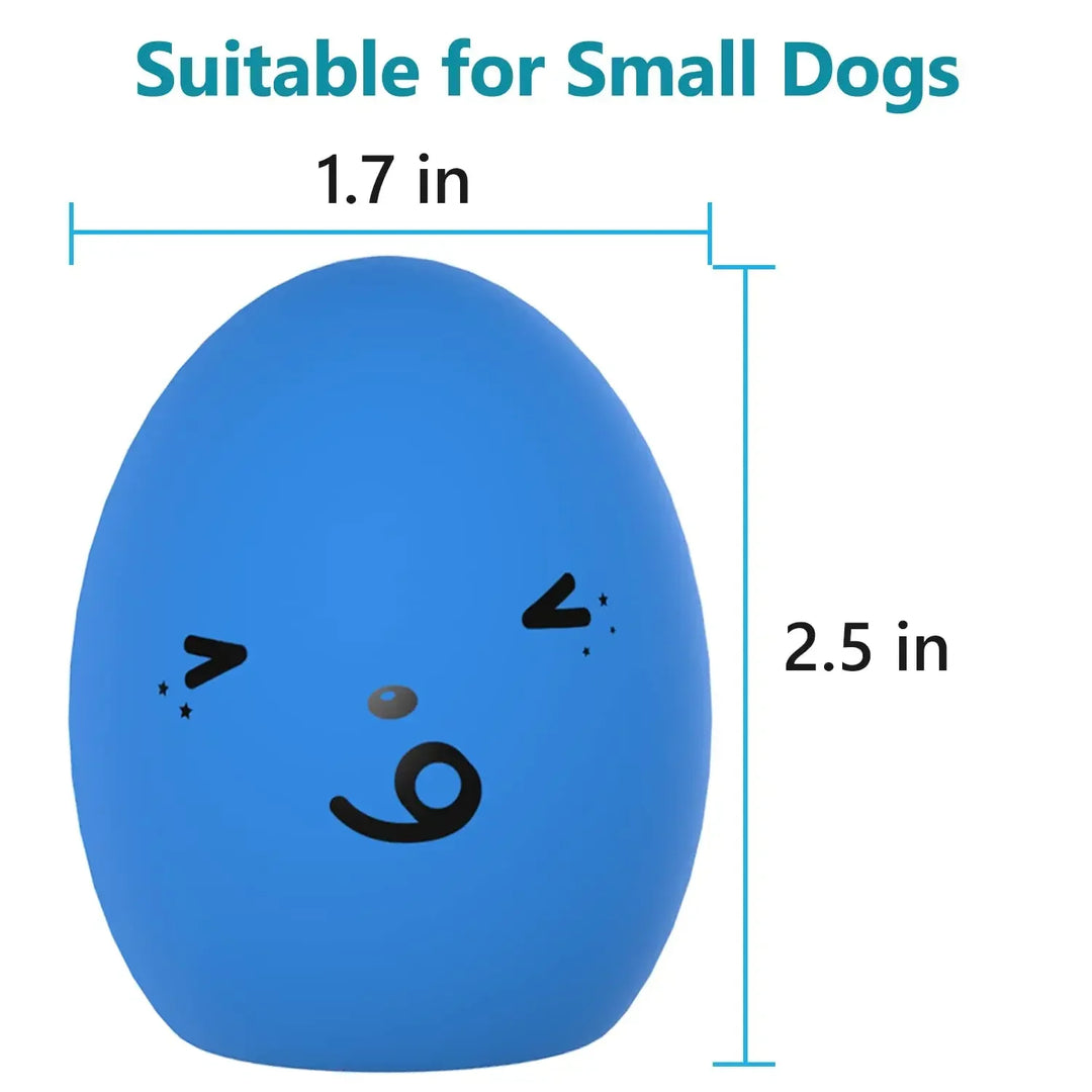 SChitec Dog Toys bouncy egg Funny Ball Squeaky Latex Bouncy Egg with Squeaker for Puppy Small Pet Dogs Soft Rubber Sound