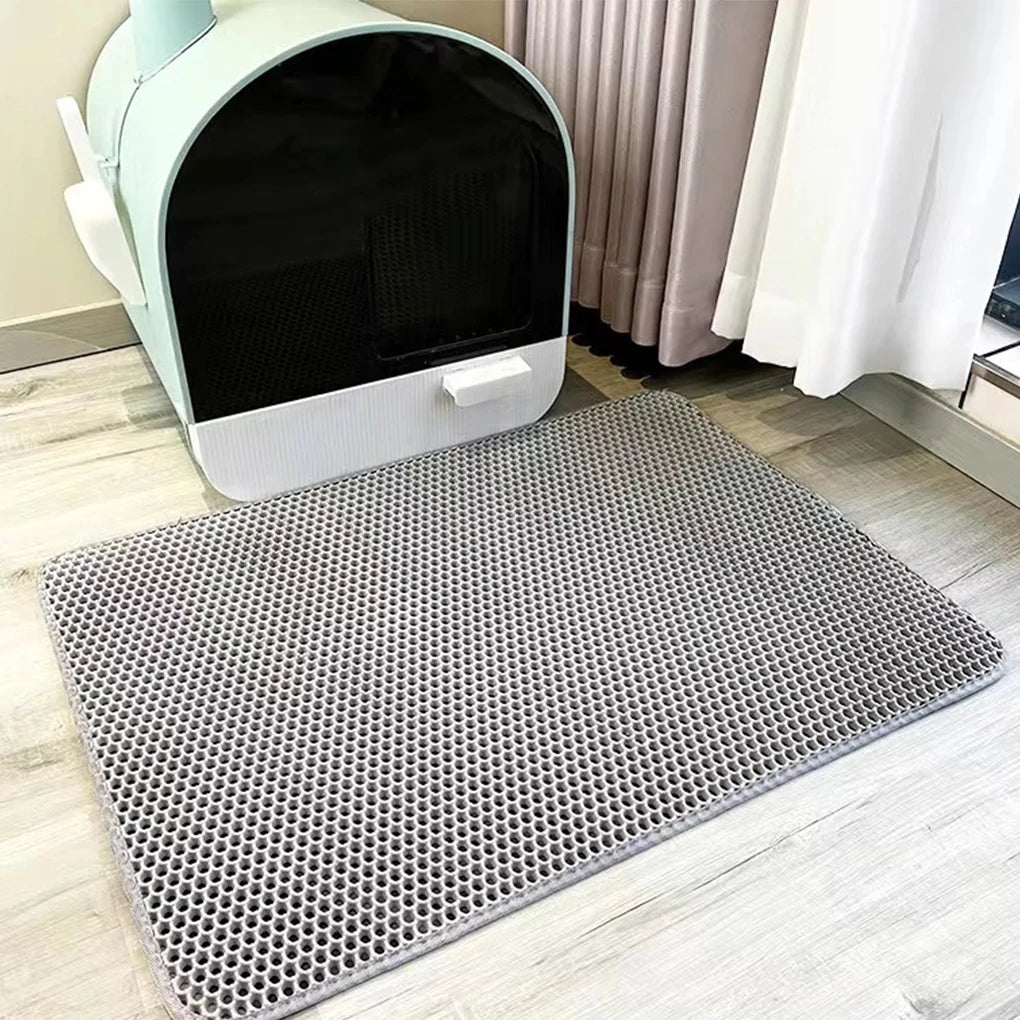 Healthy And Hygienic Solution Must-have Pet Cat Litter Mat Easy To Clean Double Layer Cat Litter Mat