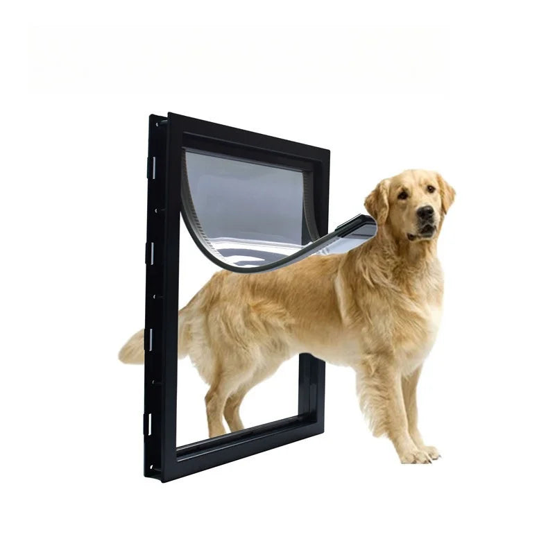 Large Pet Dog Door PVC Automatic Closing Door for Big Dog Gate Bothway Security Accessory with Baffle Large Pet Supplies