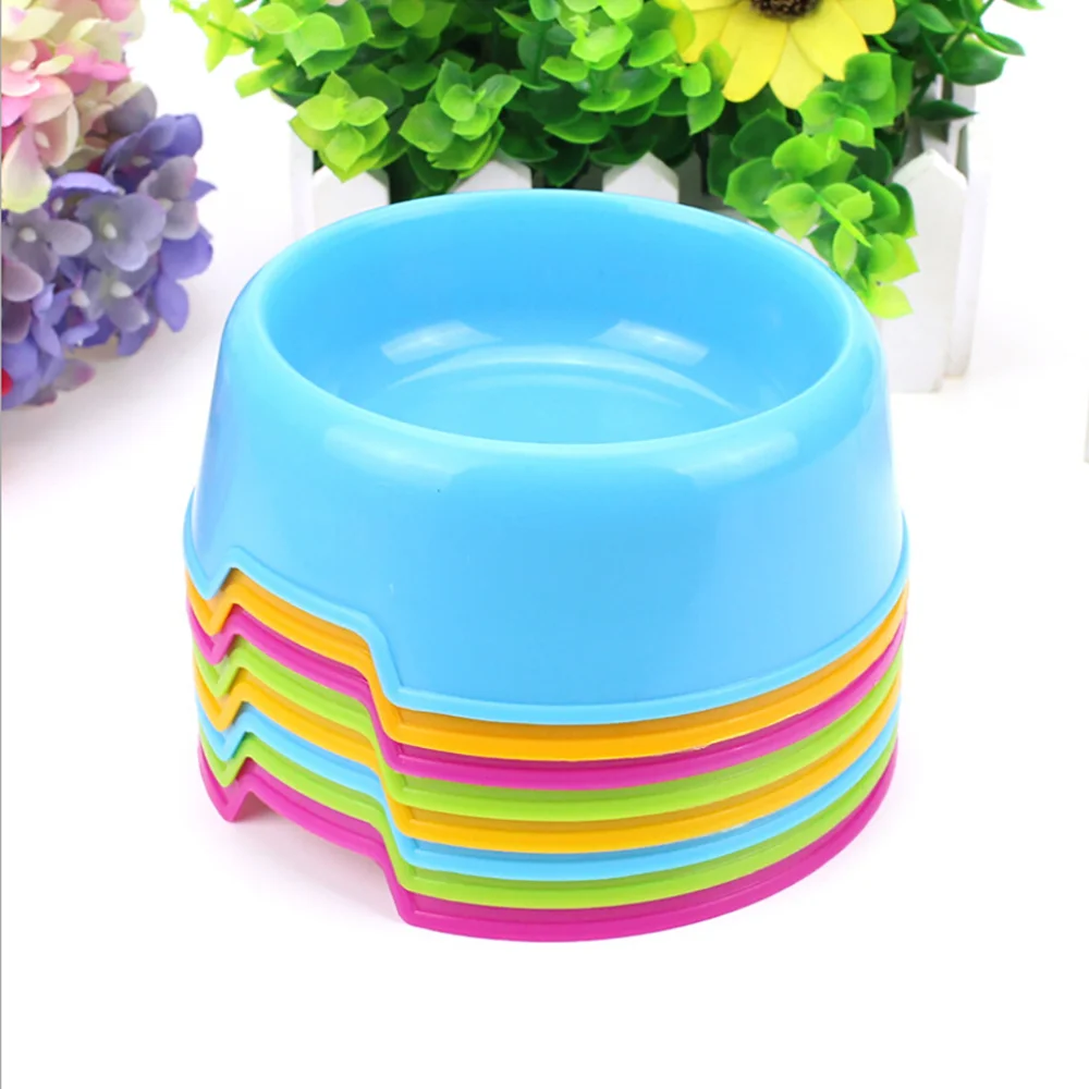 Safety Cute Multi-Purpose Candy Color Plastic Dog Bowls Feeding Water Food Cat Bowl Food Bowl Pet Food Bowl