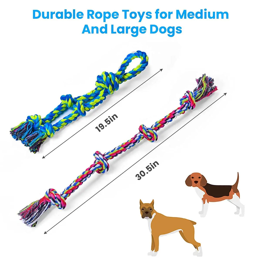 Dog rope toys are suitable for large and medium-sized domineering chewing 2-piece dog rope toys are suitable for large dogs