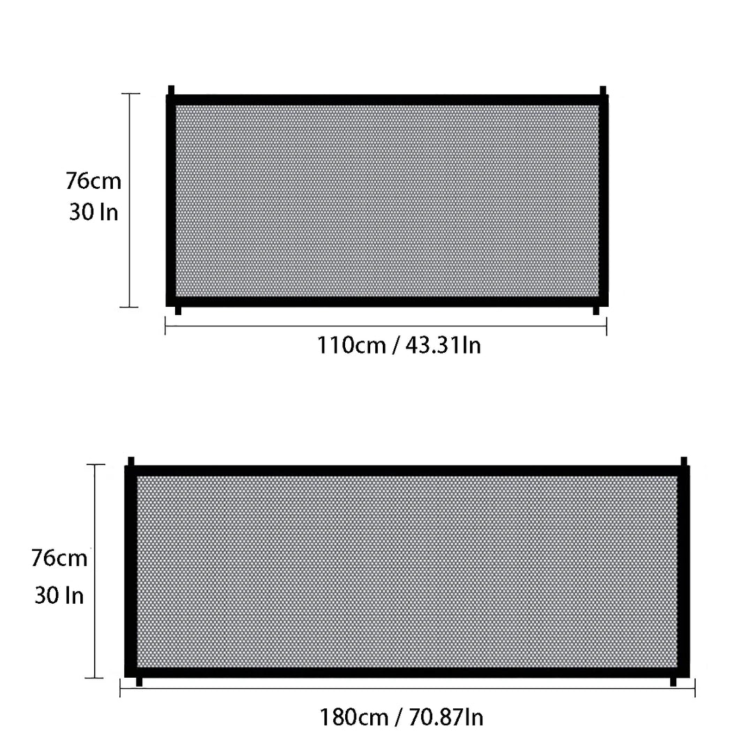 Pet Dog Barrier Fences With 4Pcs Hook Pet Isolated Network Stairs Gate New Folding Breathable Mesh Playpen For Dog Safety Fence