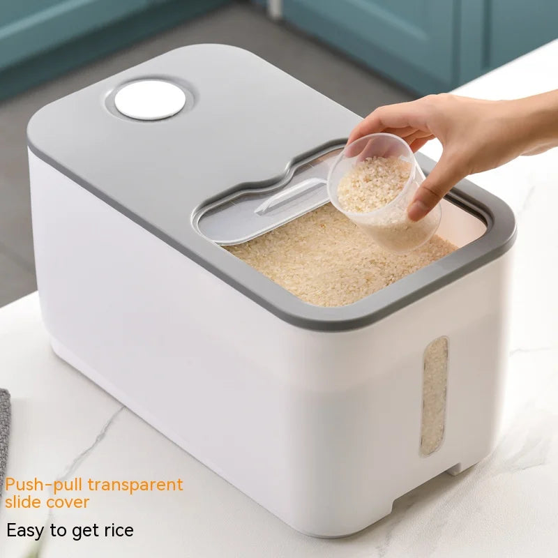 Household Kitchen Transparent 20 Kg with Rice Barrel Storage Box Insect-Proof Tide Sealed Grain Storage Barrel.