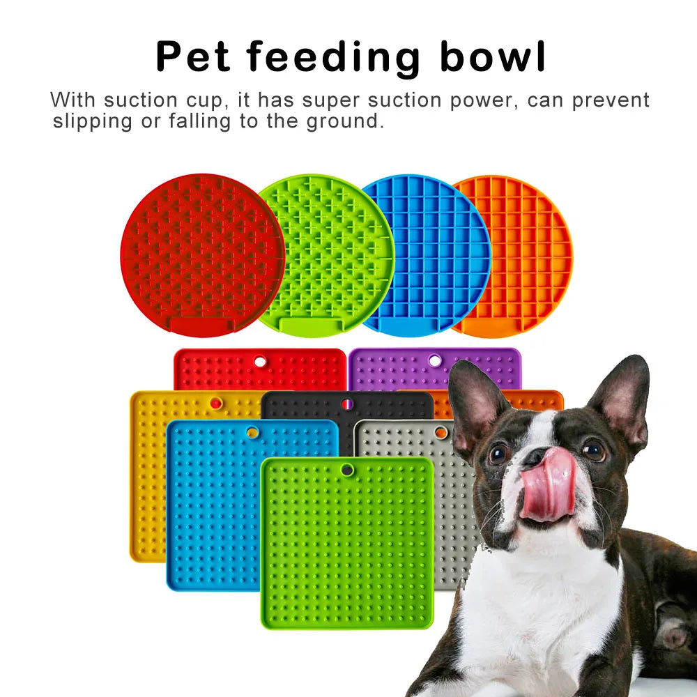 Mat For Dogs Cats Slow Food Bowls Silicone Pets Feeding Lick Pad Pet Slow Feeder Anxiety Food Container Lickimat for Dogs Puppy