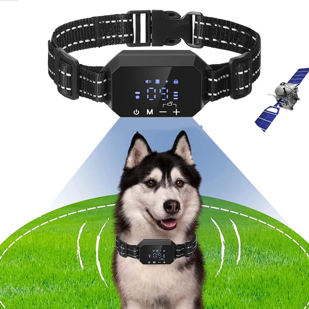 1000m GPS Dog Fence 100~3280 Ft Range Electric Dog Training Collar for Dogs Vibration Sound Shock Rechargeable Waterproof