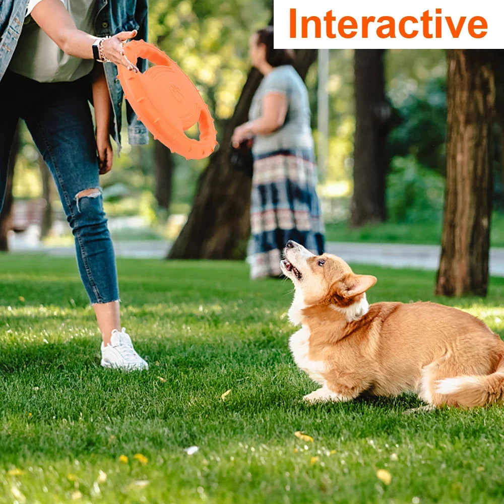 Pet Flying Disc EVA Dog Training Pull Ring Bite Resistant Floating Toy Dog Outdoor Sports Interactive Game Frisbee