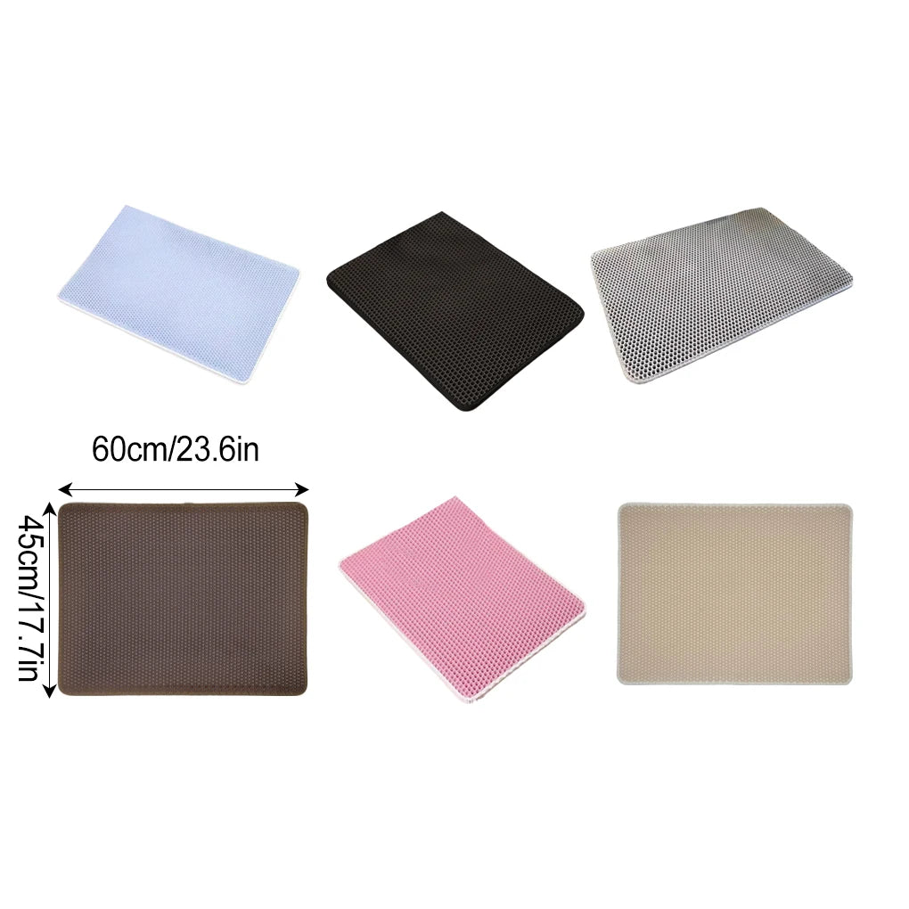 Healthy And Hygienic Solution Must-have Pet Cat Litter Mat Easy To Clean Double Layer Cat Litter Mat