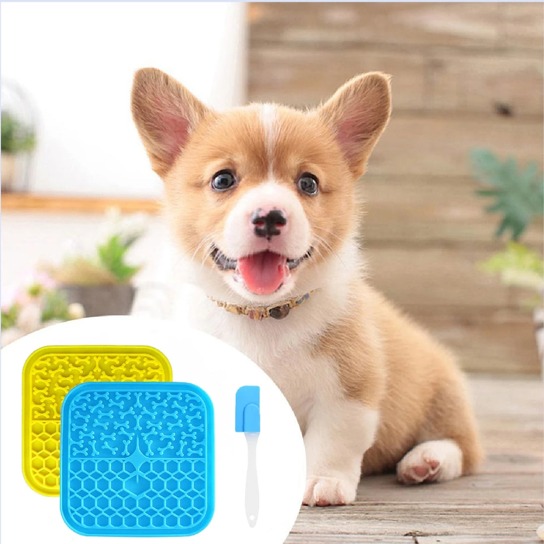 Pet Lick Silicone Mat for Dogs Pet Slow Food Plate Dog Bathing Distraction Silicone Dog Sucker Food Training Feeder Cat Supplies