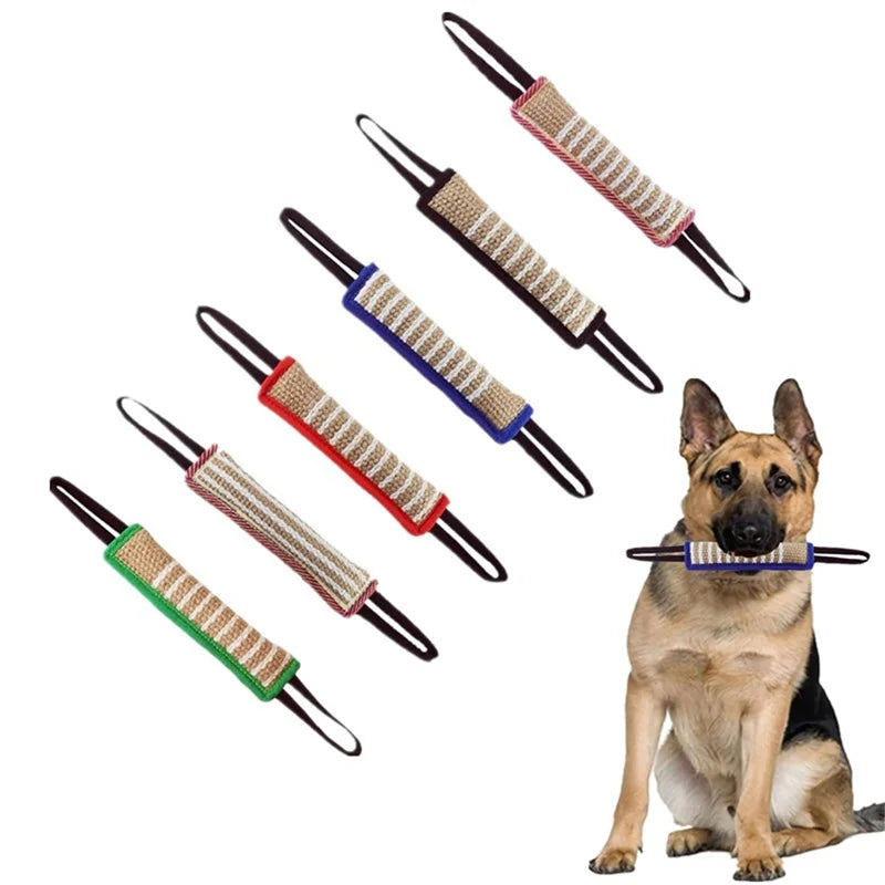 Dog Training Dog Bite Stick Chewing Pet Toy With 2 Rope Handles Dog Training Pillow Bite Tug Durable