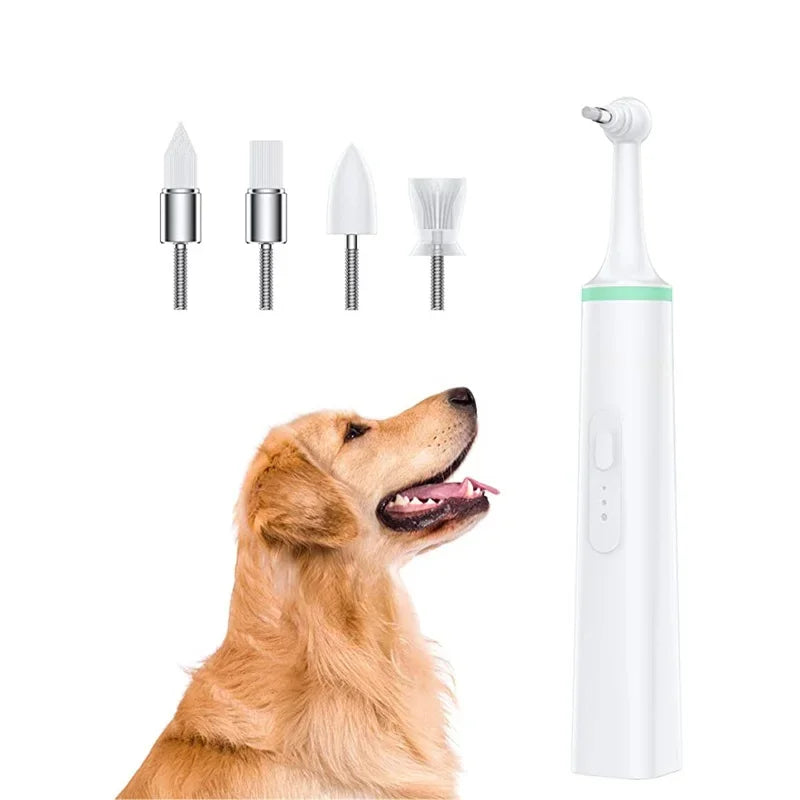 Dog Tartar Cleaner Rechargeable Pet Electric Toothbrush Professional Teeth Polisher Cat Grooming Tools Oral Hygiene Device