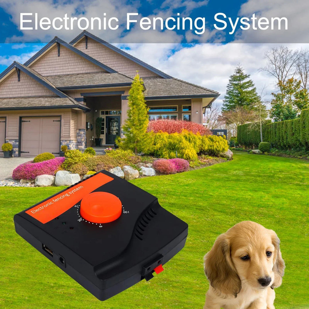 Pet Electric Fence System USB Rechargeable IP45 Waterproof Adjustable Electronic Fencing Dog Training Collar Pet Accessories