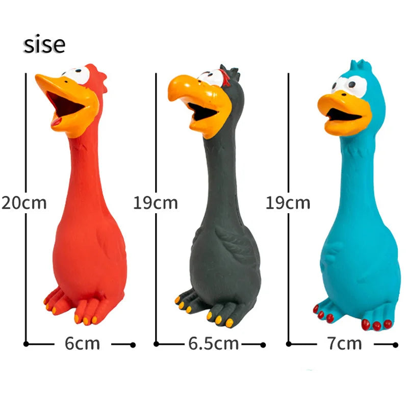 Pets Dog Toys Screaming Chicken Squeeze Sound Toy Rubber Pig Duck Squeaky Chew Bite Resistant Toy Puppy Training Interactive