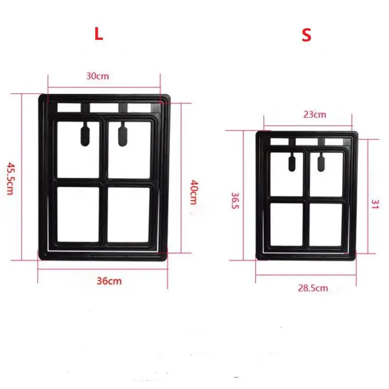 Lockable Plastic Pet Door for Mosquito Proof Screen Window Security Flap Gates Pet Tunnel Dog Fence Free Access