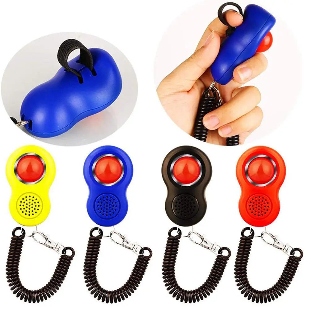 20pcs Pet Cat Dog Training Clicker With Finger Loop Wrist Band Humanized Scientific Professional Design Pet Tool Set More Colors