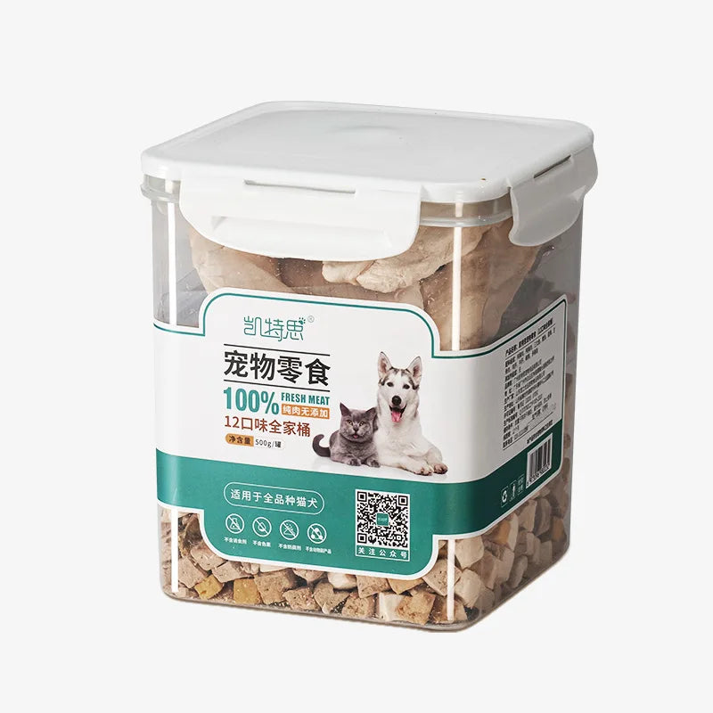 Cat snacks pet freeze-dried 500g freeze-dried barrel chicken chicken small chest quail spring fish raw