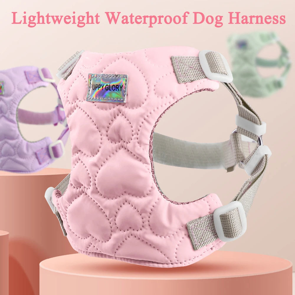 Lightweight Dog Harness Waterproof Puppy Vest Harness For Small Medium Large Dogs Bulldog Cute Love Heart Dog Cat Chest Strap