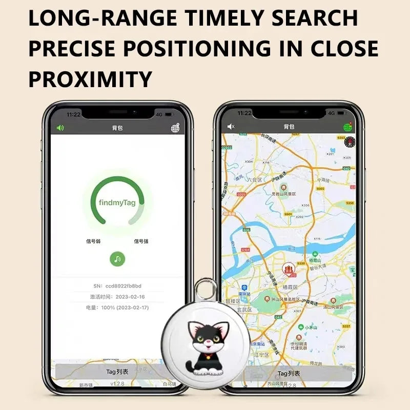 Pet Anti-Lost GPS Tracker Bluetooth-compatible Smart Wearable Waterproof Locator Real-time Tracking Dog Cat Collar Find Device