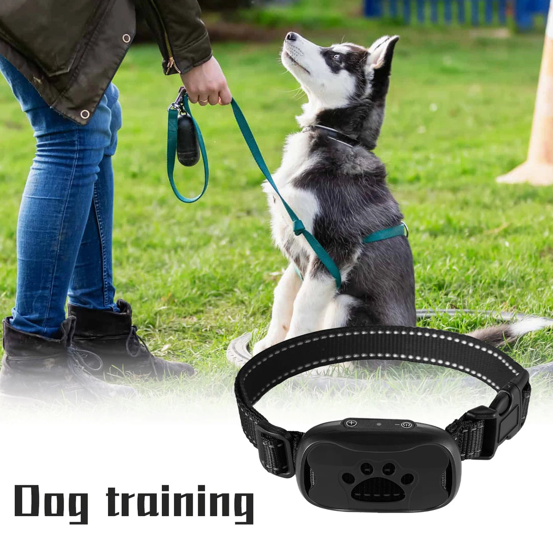 New USB Electric Dogs Training Collar Ultrasonic Pet Dog Anti Barking Stop Barking Vibration Anti Bark Waterproof Collar Devices