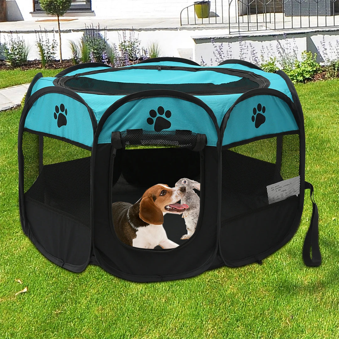 Portable Small Pet Cage Foldable Breathable Pet Play Tent Outdoor Indoor Exercise Fence for Guinea Pig Rabbits Hamster Hedgehogs