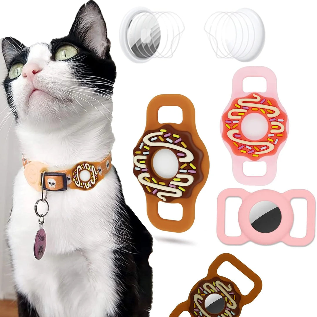 1/2 inch Airtag Cat Collar Holder, Air Tag Dog Collar Holder foe Tag, Anti-Lost Pet Collar Case Fit on Puppy  3/8" 1/2'' 5/8"