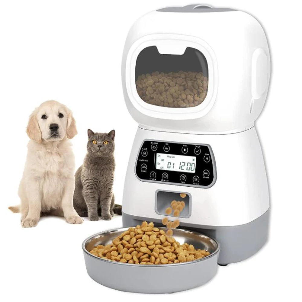 Automatic Pet Feeder for Cats WiFi Smart Slow Feeder Voice Recorder Large Capacity Timer Cat Food Dispenser 3.5L